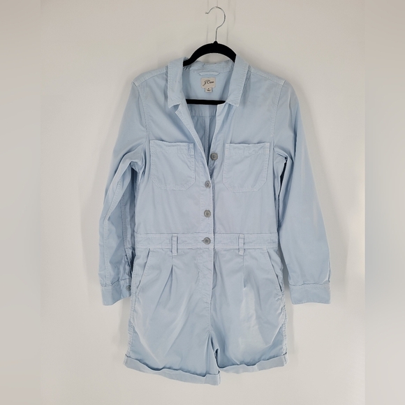 J. Crew chino shorts romper Size 8 - Picture 1 of 3